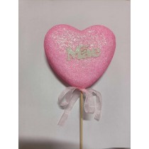 Topper Coração Rosa Mae 6758