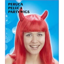 Peruca mulher com chifres