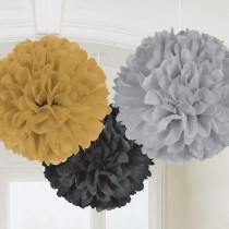 Pompom decorativo 3 cores