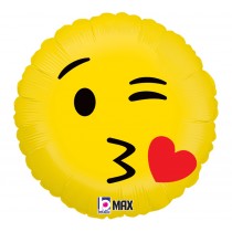 Balão Foil Emoji kiss 46cm