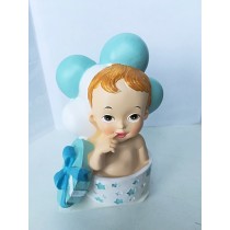 Deco Bolo Bébé na Caixa Azul