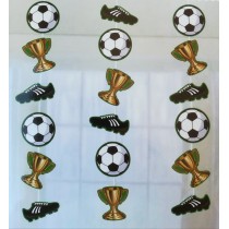 Cortina futebol 3 pçs 90cm