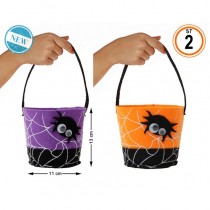 Balde halloween feltro 13cm