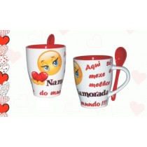 Caneca com Colher Namorada