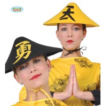 Chapéu Chinês Amarelo/ Preto