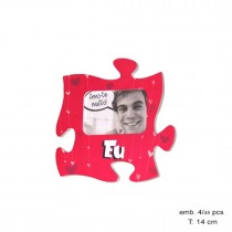 Moldura Puzzle vermelho Eu