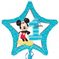 Balão Foil Estrela Mickey 1st