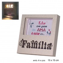 Moldura com luz Família