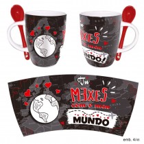 Caneca C/ Colher Amor Mundo