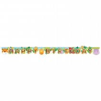 Banner Happy Birthday Jungle