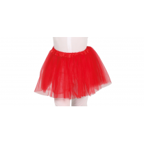 Saia Tule Infantil Vermelho