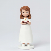 Topo Bolo Menina Branco a...