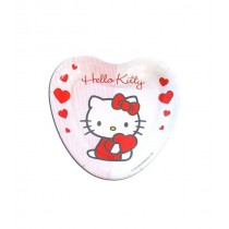 Pratos coração Hello Kitty