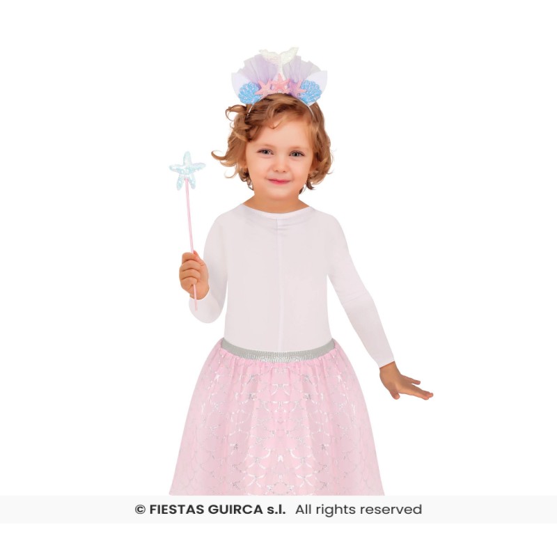 Set Sereia Infantil - Bandolete , Varinha e Tutu