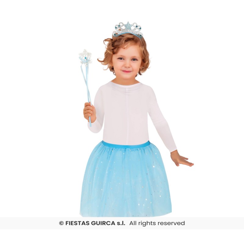 Set Tutu Infantil Frozen - Bandolete, Varinha e Tutu