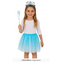 Set Tutu Infantil Frozen - Bandolete, Varinha e Tutu