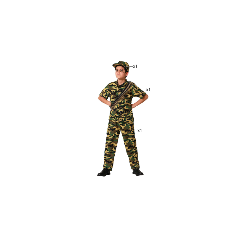 Disfarce Militar 10-12 anos
