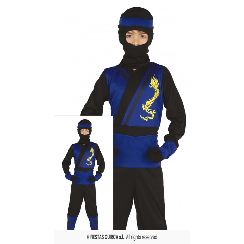 Disfarce Ninja Azul 10-12 anos