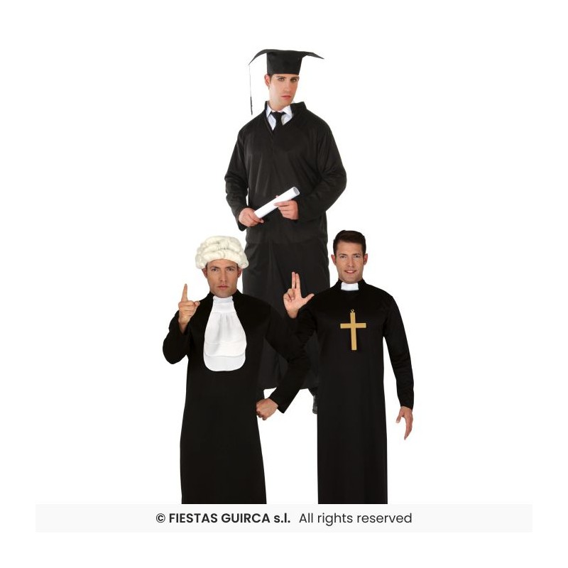 Disfarce Capa Preta Padre/Juiz /Estudante