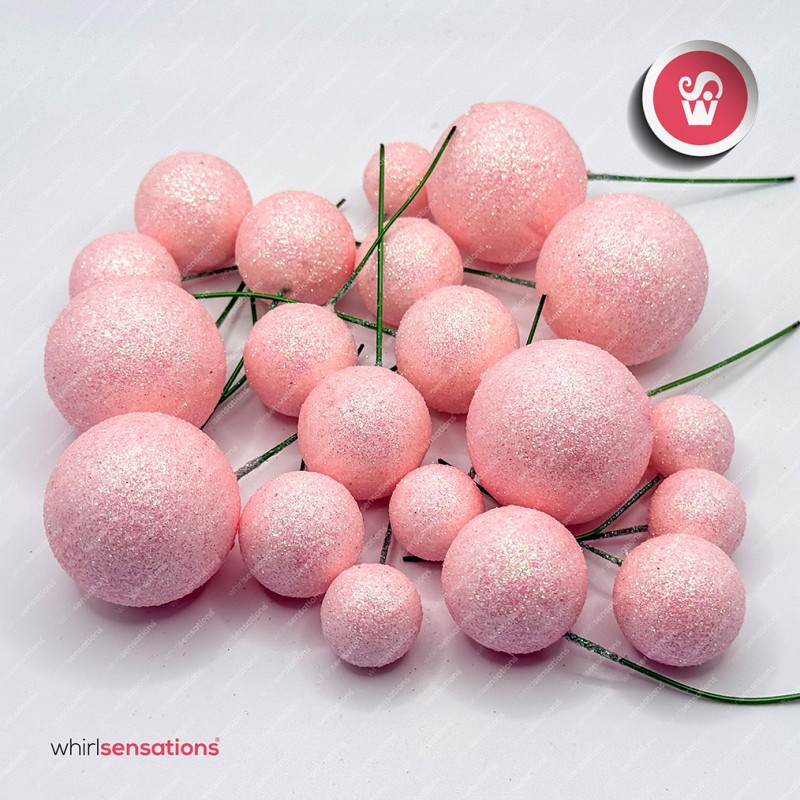 WS Bolas Decorativas Rosa Claro 20pcs