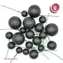 WS Bolas Decorativas Preto 20pcs