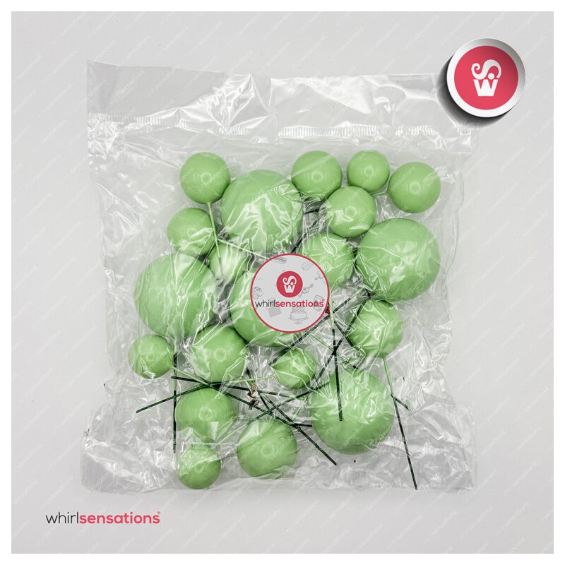 WS Bolas Decorativas Verde Claro 20pcs