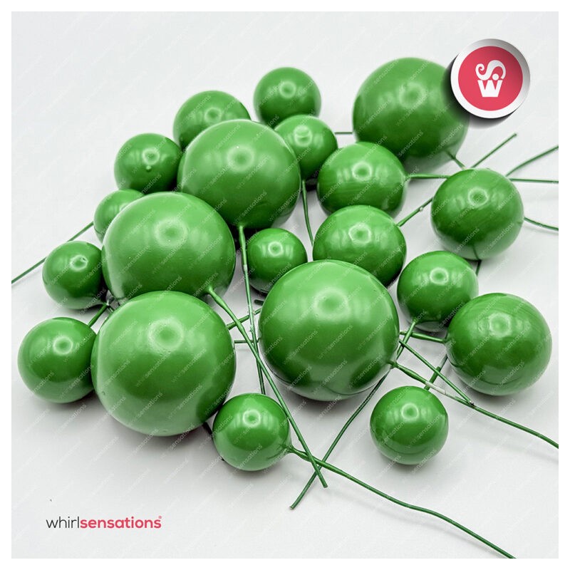 VWS Bolas Decorativas Verde Esc. 20pcs