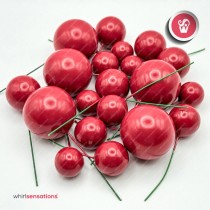 WS Bolas Decorativas Vermelho Escuro 20pcs