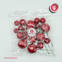 WS Bolas Decorativas Vermelho Escuro 20pcs