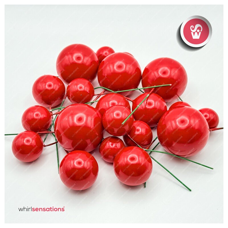 WS Bolas Decorativas Vermelho 20pcs