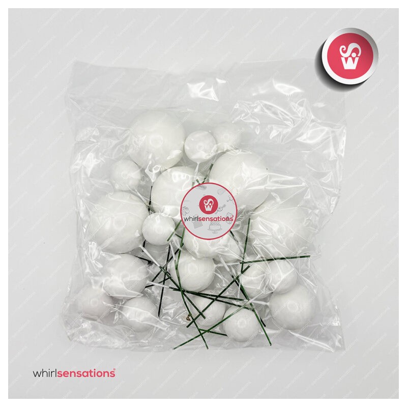 WS Bolas Decorativas Branco 20pcs