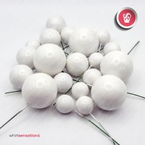 WS Bolas Decorativas Branco 20pcs
