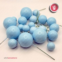 WS Bolas Decorativas Azul Claro 20pcs