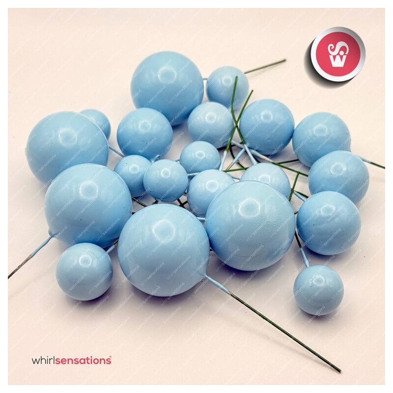 WS Bolas Decorativas Azul Claro 20pcs
