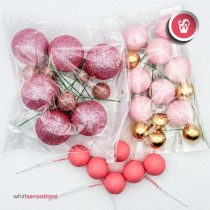 Bolas Decorativas Rosa /Ouro