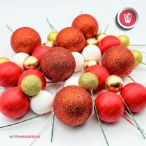 Bolas Decorativas Vermelhas/ouro