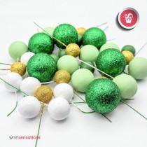 Bolas Decorativas Verde / Ouro