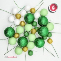 Bolas Decorativas Verde / Ouro