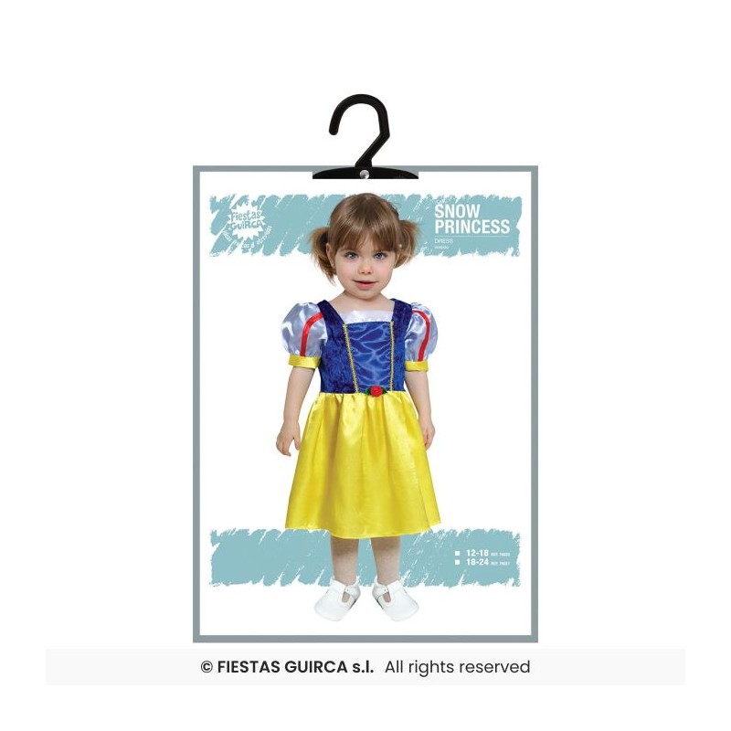 Disfarce Bebé Branca Neve 12-18 Meses