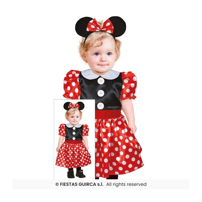 Disfarce Minnie Bolinhas Bébé 12-18