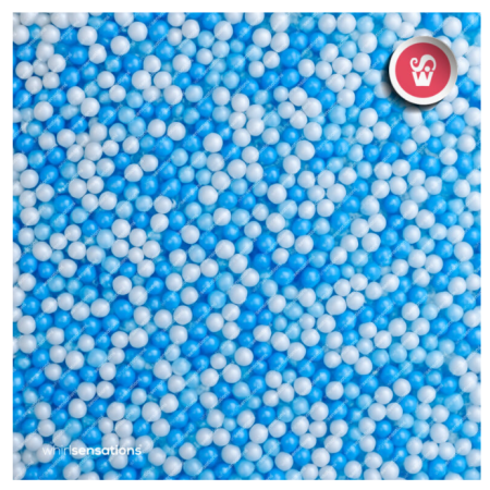 WS Mix Missangas Azuis e Brancas 75g