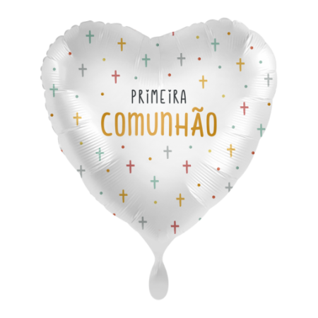 Balão Comunhão Foil Coração