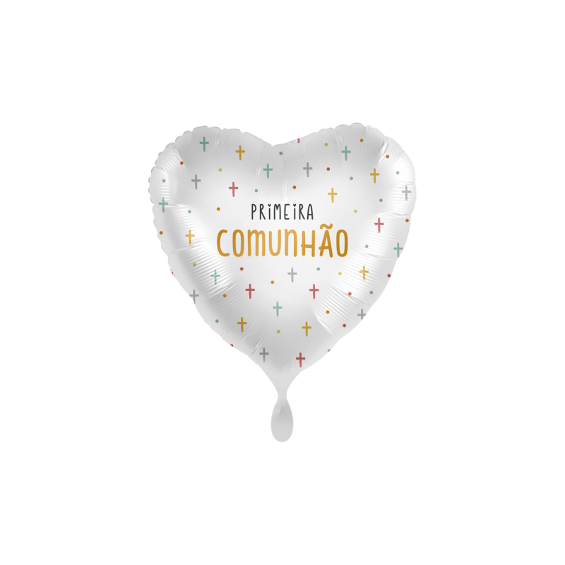 Balão Comunhão Foil Coração