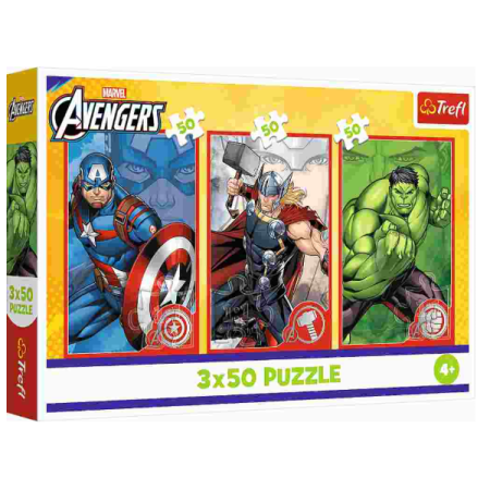 Puzzle 3x50 pcs Avengers