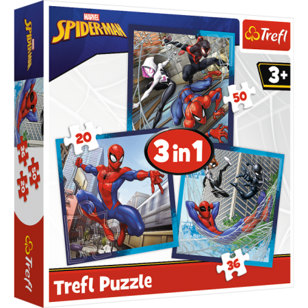 Puzzle 3 em 1 Spider friends