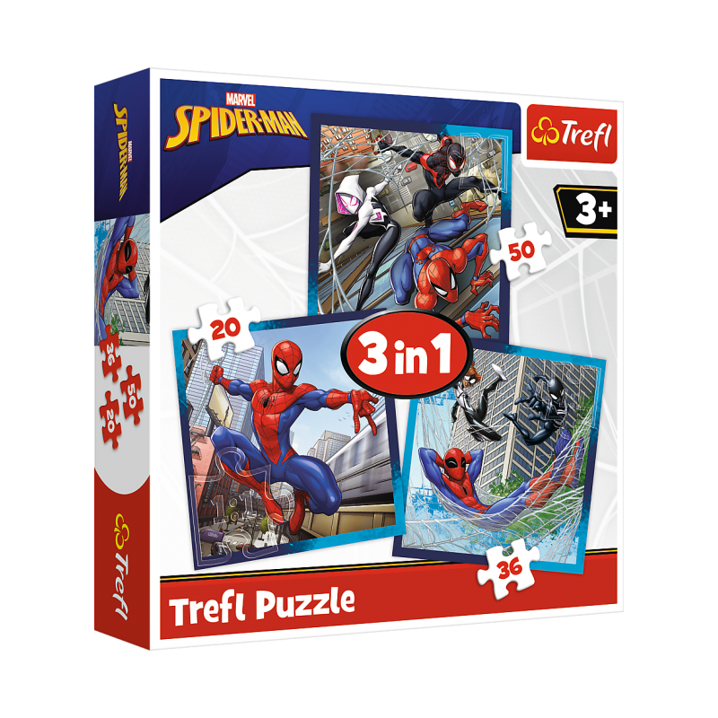 Puzzle 3 em 1 Spider friends