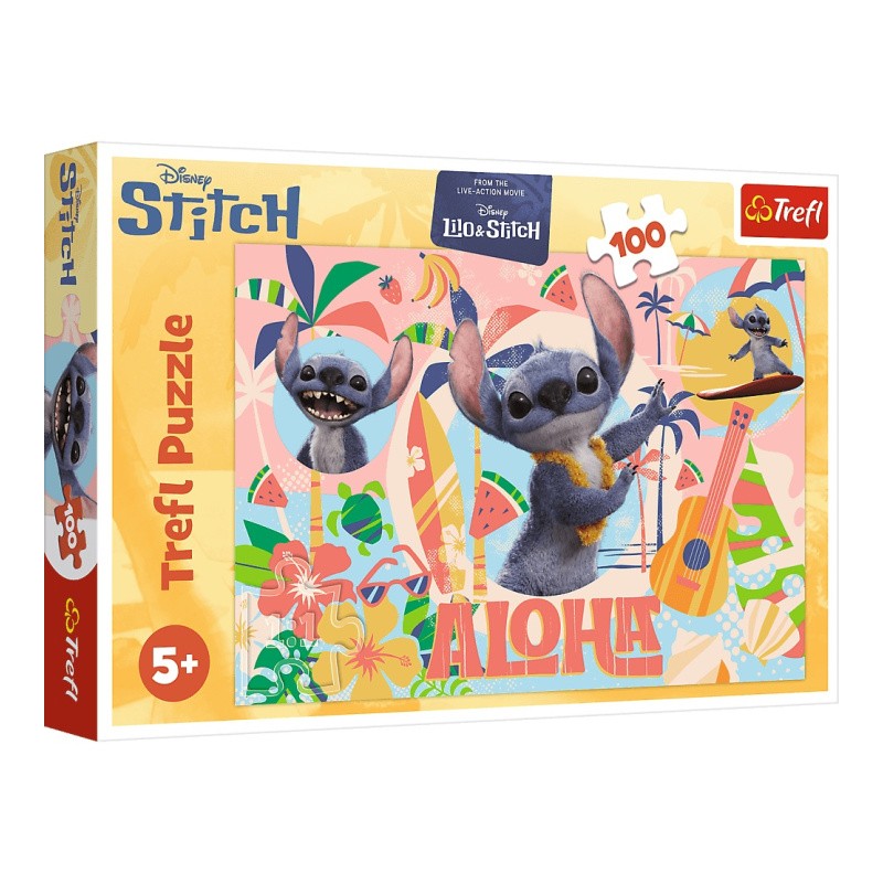 Puzzle 100- Stitch and friends in action