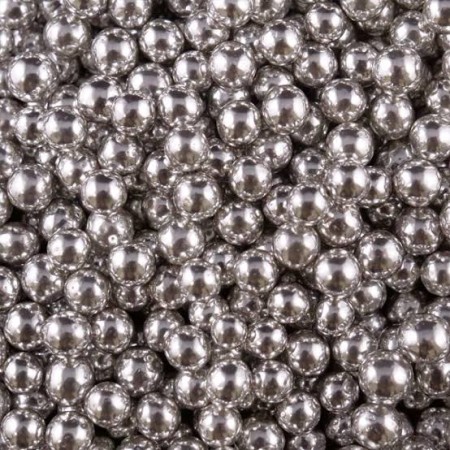 WS Perolas Metalizadas Prata 4mm