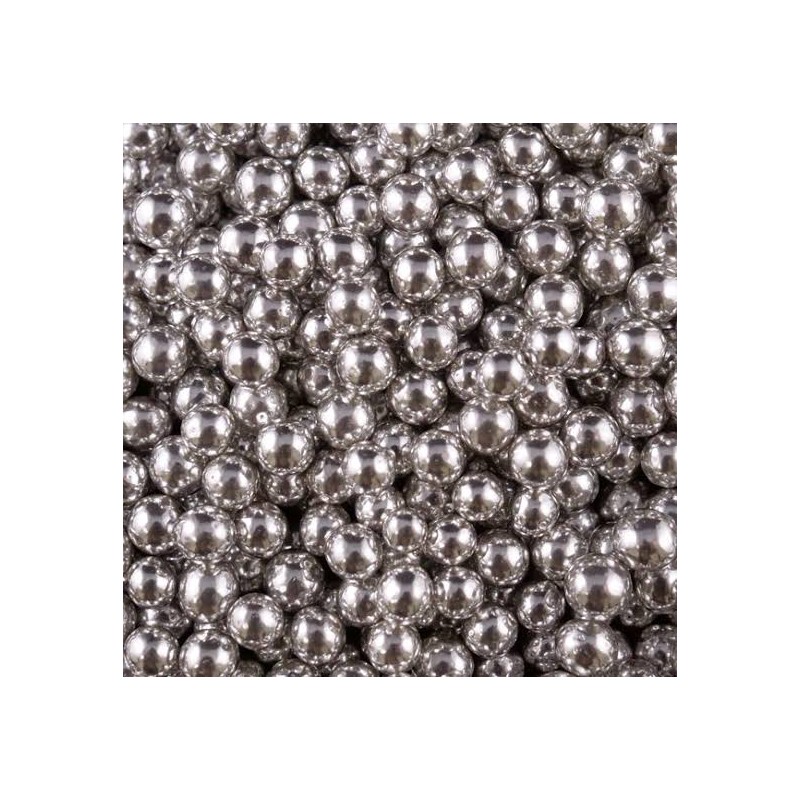 WS Perolas Metalizadas Prata 4mm