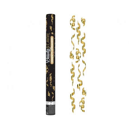 Tubo Confetis Dourado 60cm